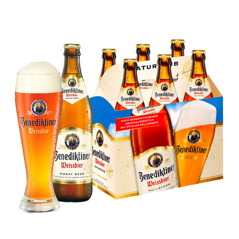 Germany's Benediktiner Weissbier [half-dozen bottles] Baidi Emperor Abbey Wheat Beer (White Wheat) - 500ml